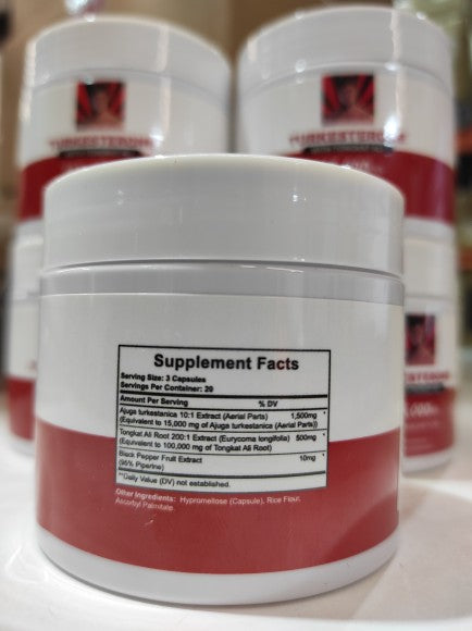 Suplemento TURKESTERONE 60 Cápsulas - aumento de masa muscular y recuperacion - additional image 1