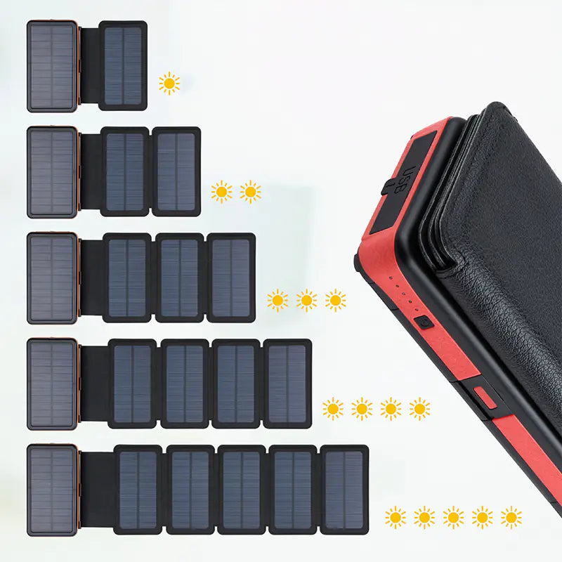 Banco de Energía Solar Magnético Impermeable de 20000mAh
